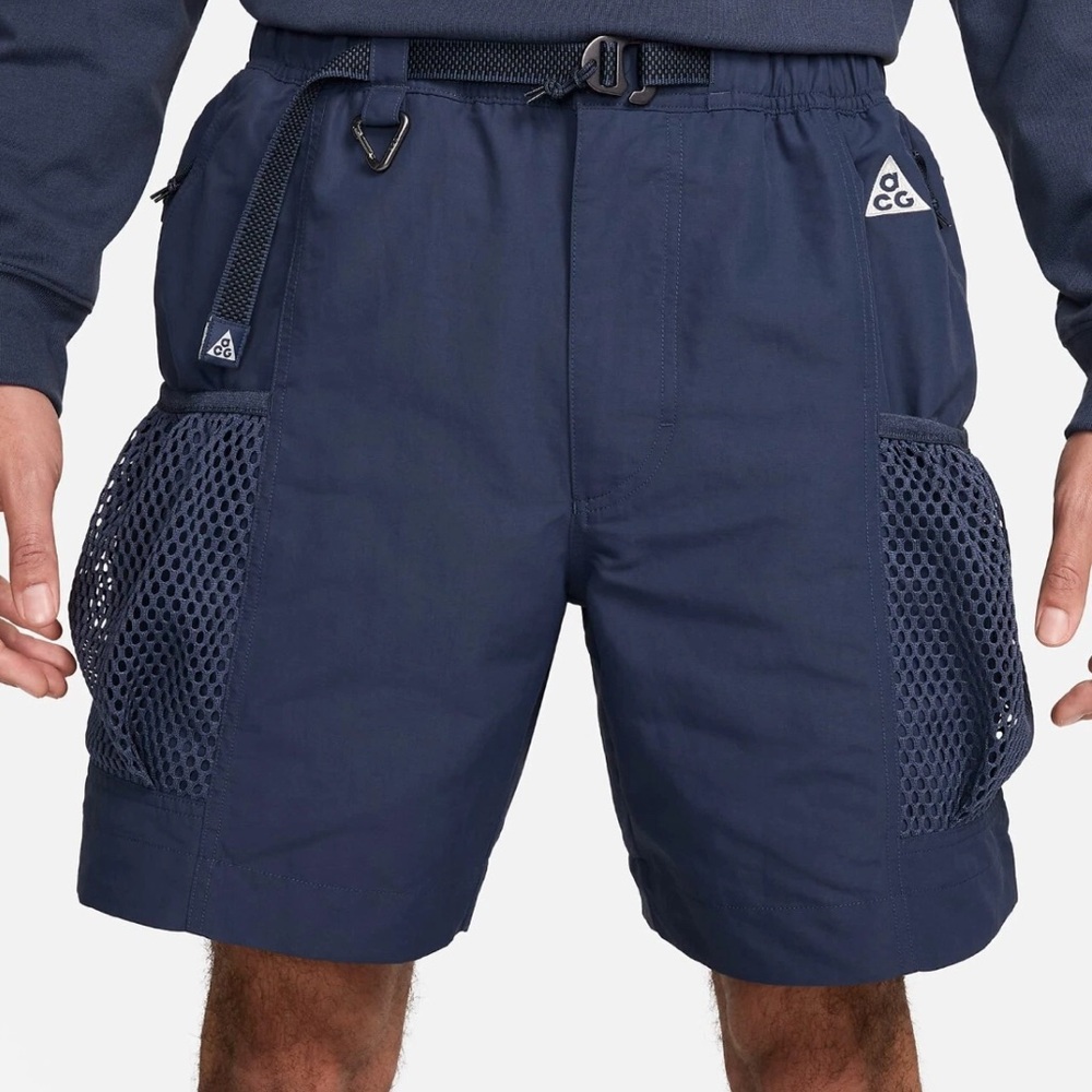 $135 Nike Men’s Sz S ACG Snowgrass Cargo Shorts Thunder Blue DV9405 437 Rare